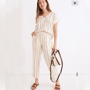 Madewell Lightspun pull-on high-rise tapered pant